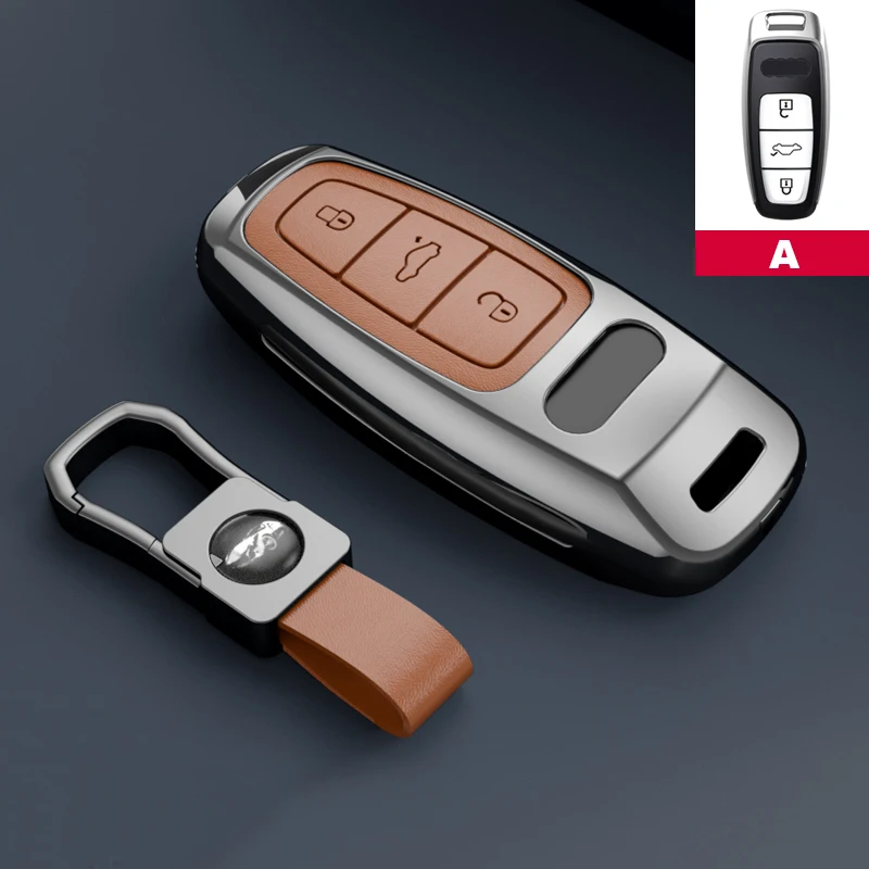 Металлическая оболочка для автомобильного ключа телефона Audi A6 C8 A4 A5 B9 Q5 FY Q7 4M TT S4 A7