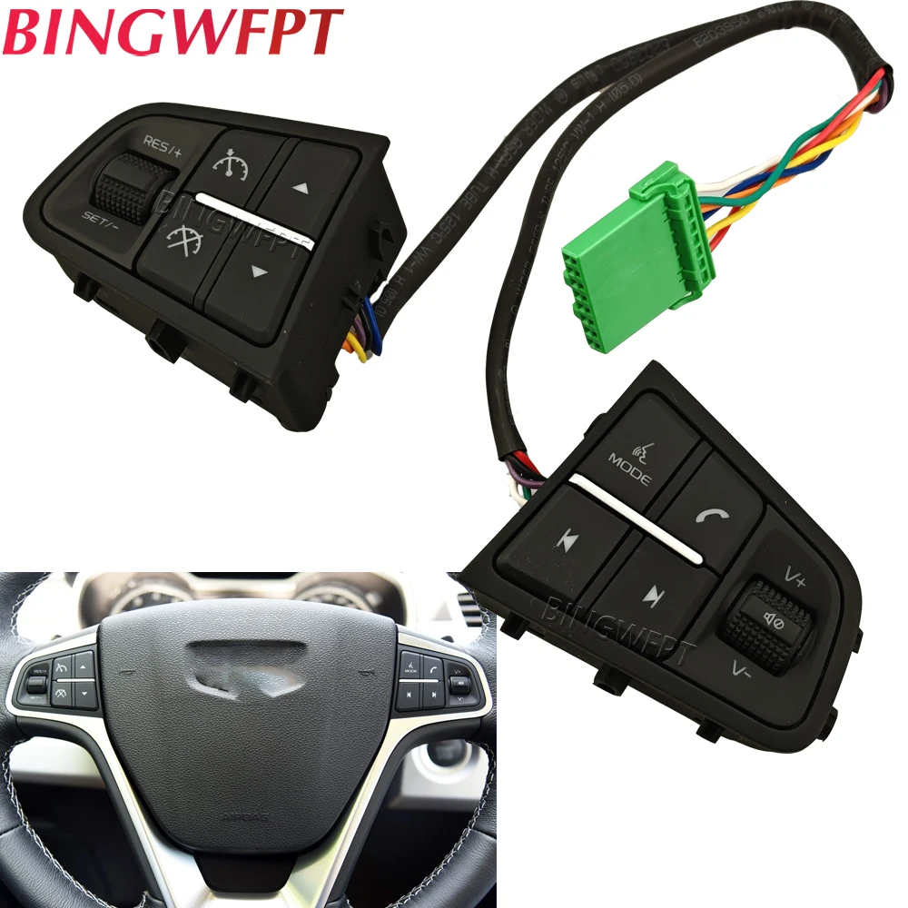 

Кнопки управления рулевым колесом для Geely Atlas, SUV, Emgrand X7 2016-2018 Sports Audio Cruise Кнопка регулировки громкости Автомобильные аксессуары