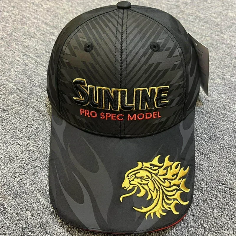 Фото Кепка для гольфа с вышивкой Sunline, летняя кепка для спорта на открытом воздухе, рыболовная Кепка с зажимом, мужская Кепка от солнца для рыбалки, регулируемая бейсболка №2
