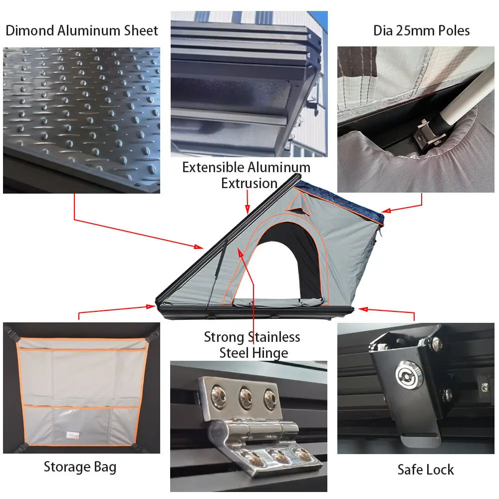 

Палатка на крышу, полностью автоматическая туристическая палатка из алюминиевого сплава, для самостоятельного вождения, для внедорожников, легковых автомобилей