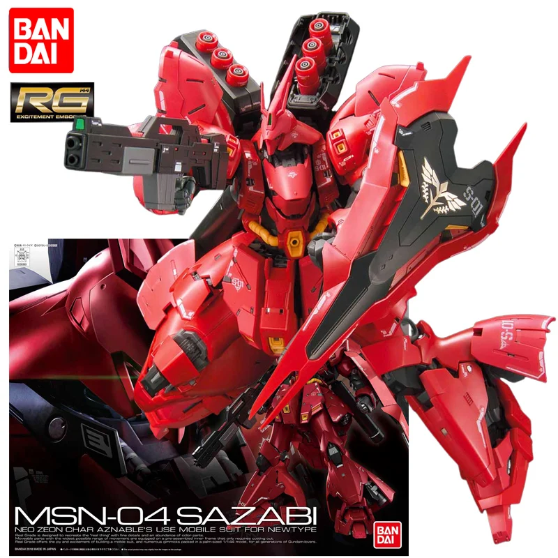 В наличии BANDAI RG 1/144 No.29 MSN-04 SAZABI Gundam Сборная модель Ver. Коллекционные Аниме фигурки