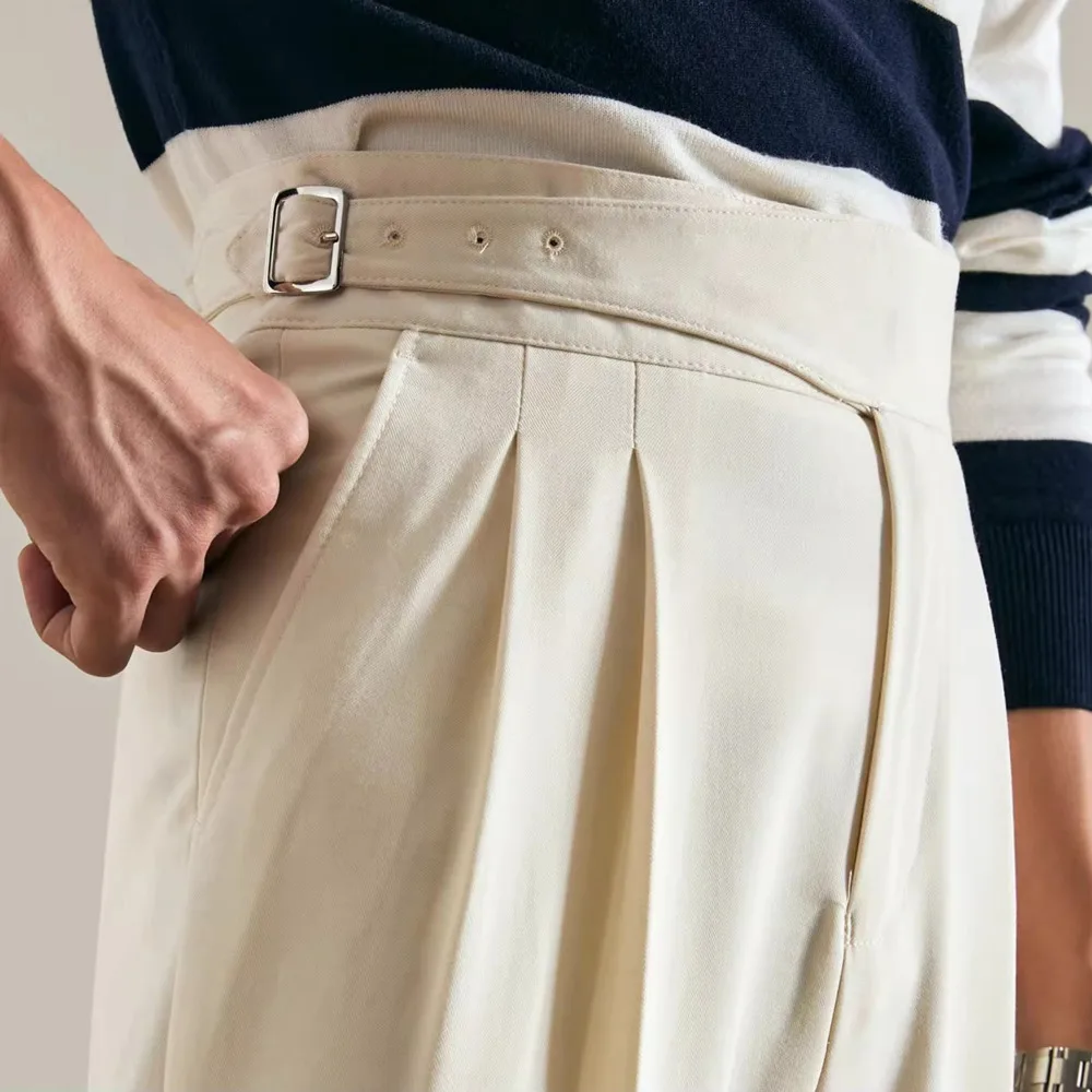 Брюки мужские шерстяные дышащие в итальянском стиле деловой повседневный костюм