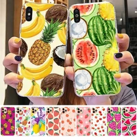 avocado cherry fruit print phone case for iphone 11 12 13 mini pro xs max 8 7 6 6s plus x 5s se 2020 xr cover