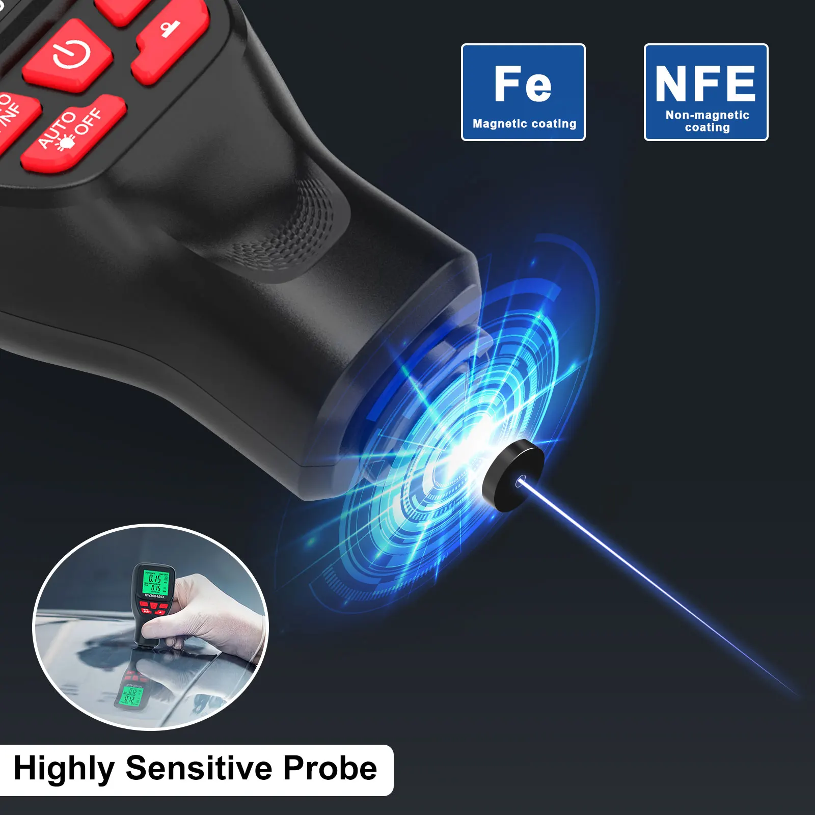 Инструмент для измерения интерфейса автомобильного толщиномера Willkey