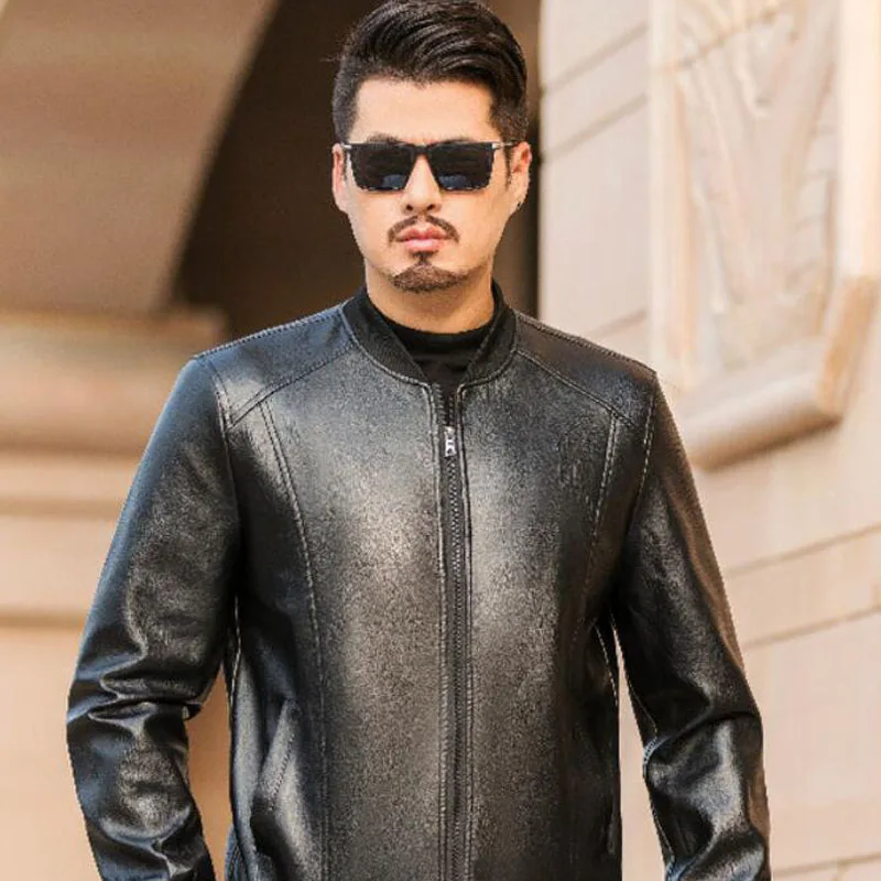 Осень/зима 2023 модные повседневные кожаные черные приталенные куртки деловое