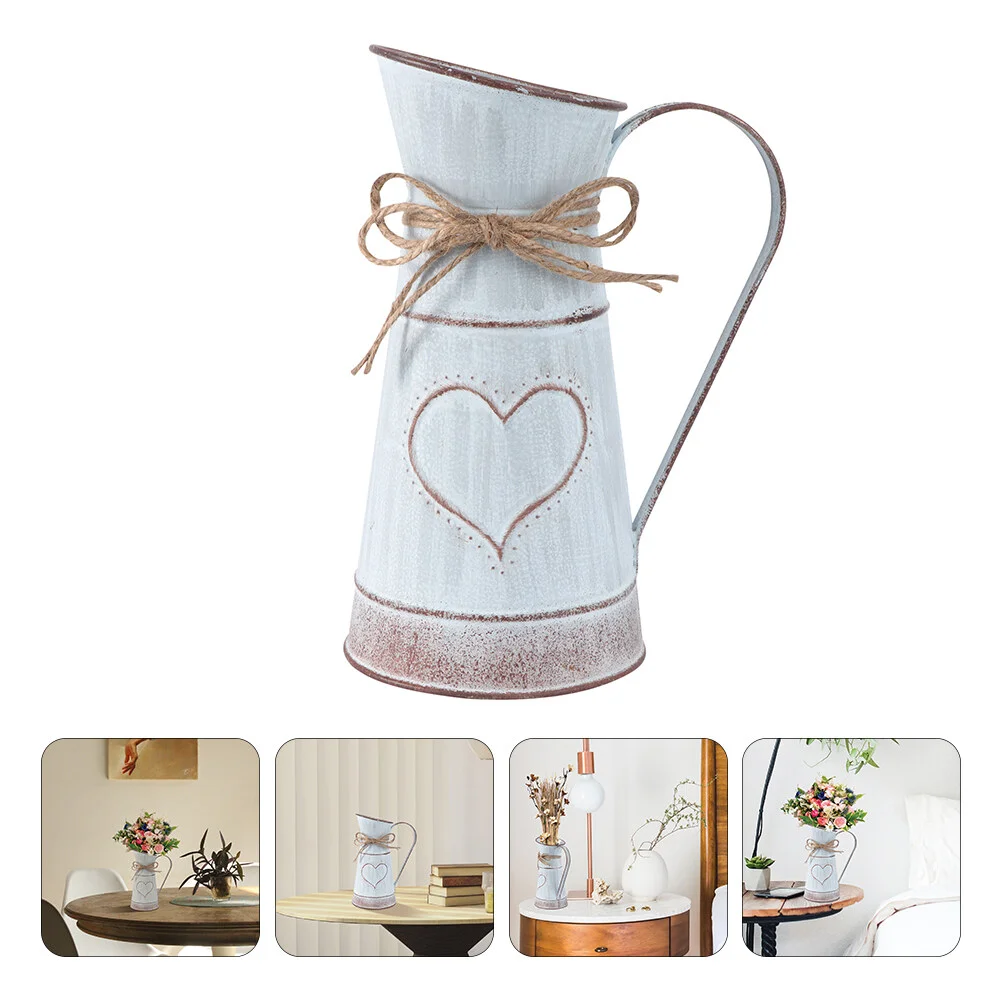 

Stand Flower Vase Iron Planter Bucket Home Garden Wedding Boquets Flowers