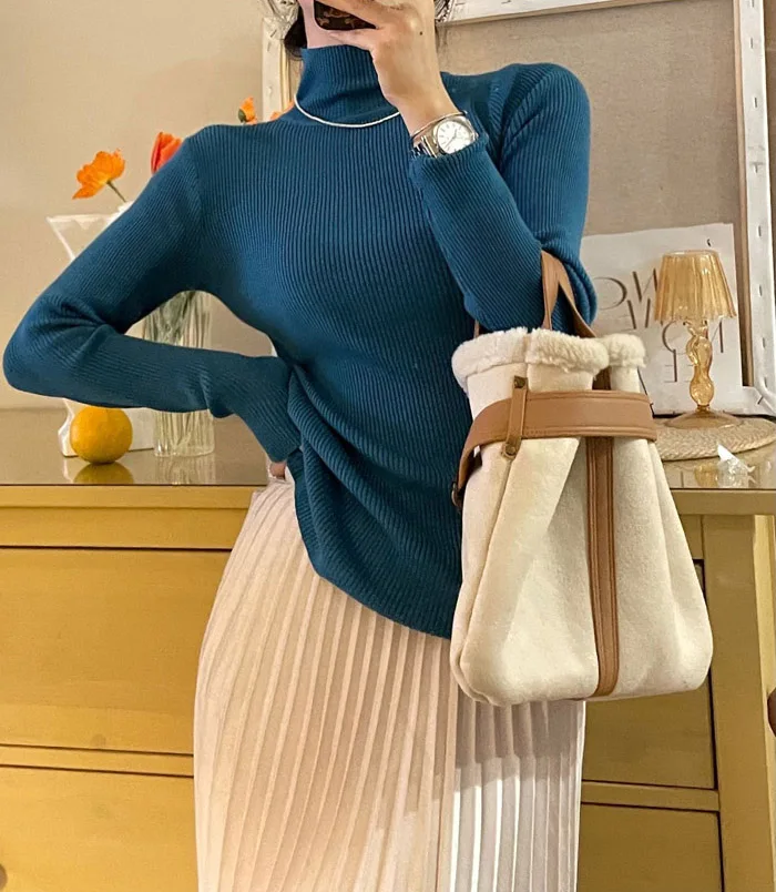 

A New hooded pullover cardigan women's winter all-match short slim slimming upper coat long-sleeved mid-high collar