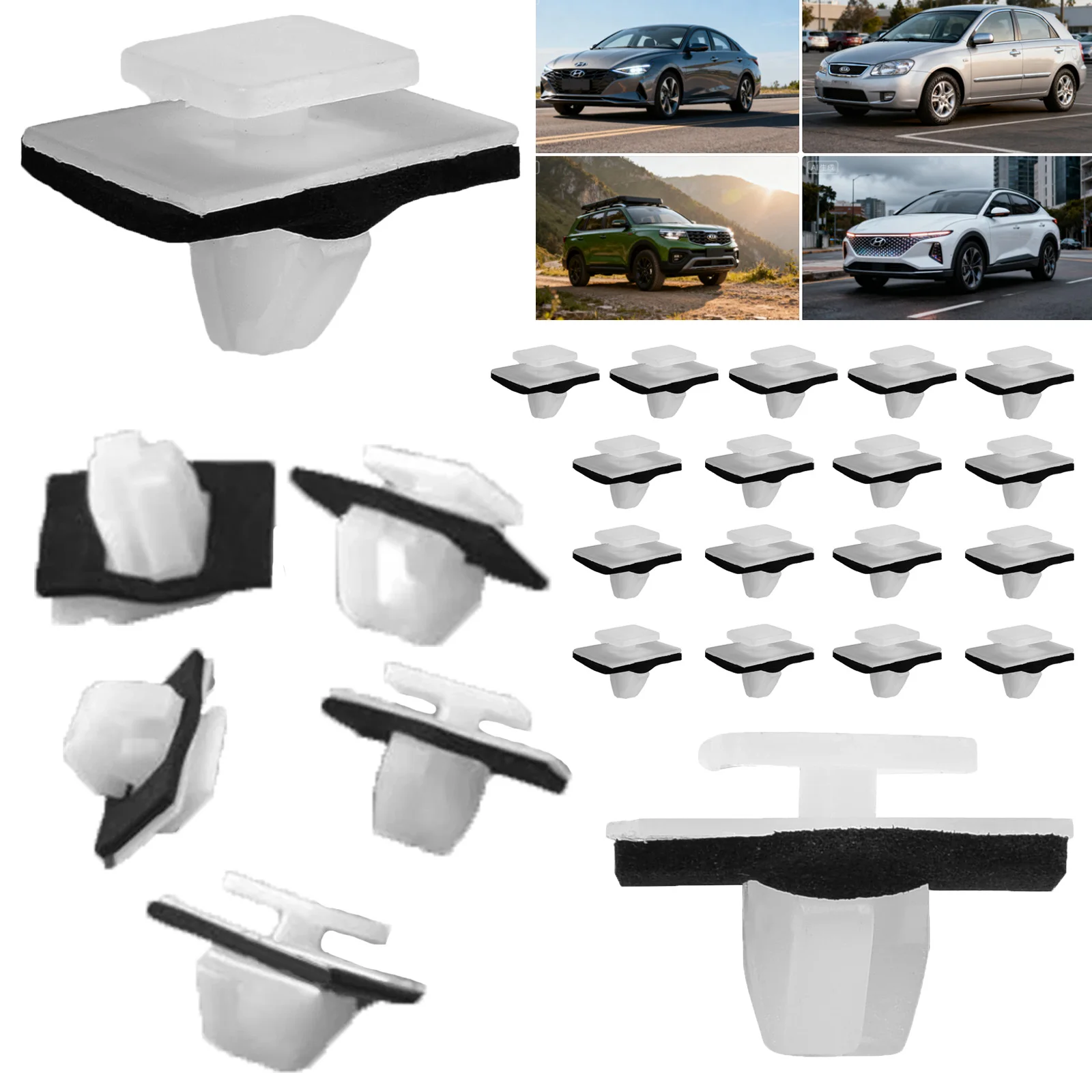 

5-20 шт. прочные фиксаторы для автоматической отделки, крепежные детали для дверной панели для автомобилей Hyundai Elantra/Kia Cerato Sportage Tucson/Haima