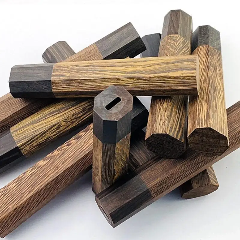 1 шт., восьмиугольная ручка ножа из дерева венге + черного дерева для DIY, полуфабрикат, дамасская ручка ножа, материал, ручка кухонного ножа (art.: 3920cd330f71b) - 3920cd330f71b