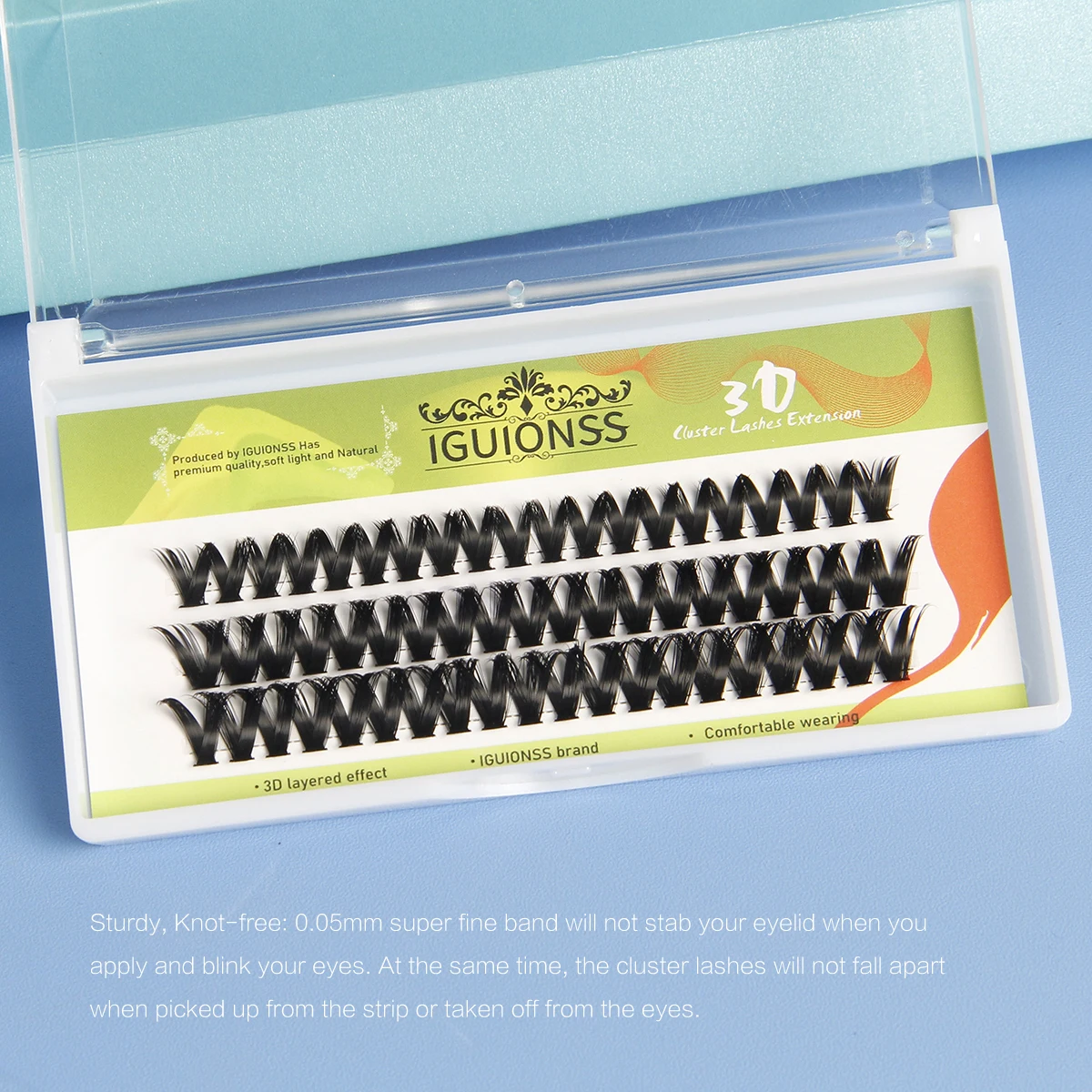 IGUIONSS OEM ODM сегментированные накладные ресницы DIY натуральные индивидуальные