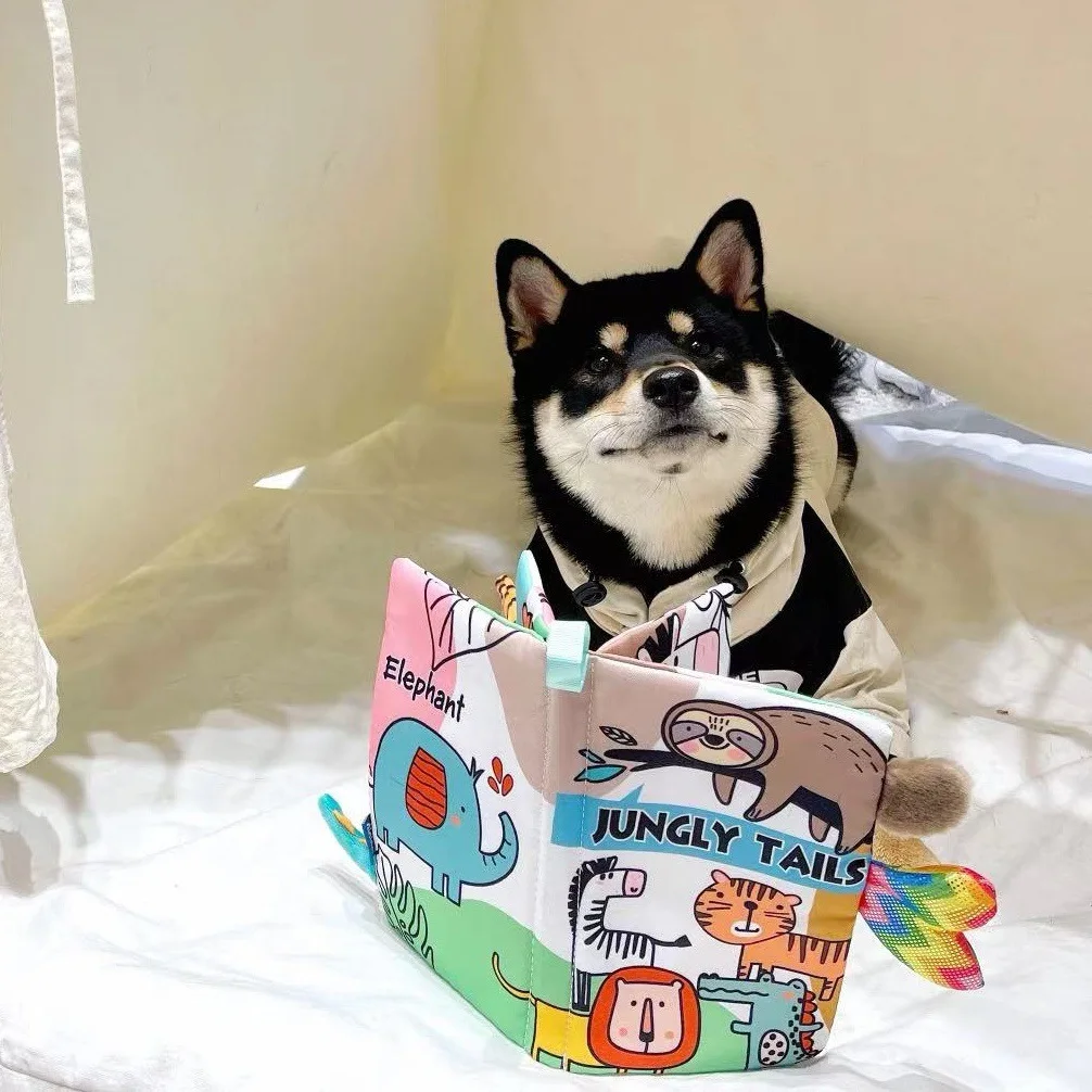 

Puppy Plush Dog Toys Book dog Chew Toys Pet Toys Snuffle Pad for Medium Dogs dog Clean teeth and paper toy