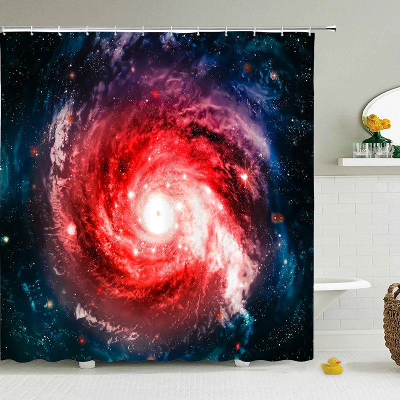 3D Print City Night Shower Curtains Lighthouse Galaxy Waterproof Polyester Fabric Bath Screen Curtain Bathroom Accessor Cortina images - 6