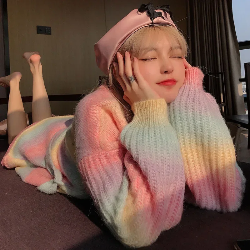 Женский трикотажный кардиган с V-образным вырезом свободного покроя