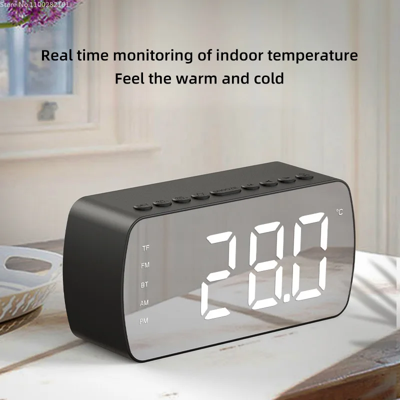 

Multifunctional Bluetooth Speaker Mobile Pink Small Alarm Clock Outdoor Portable Bluetooth Speaker Card Plastic Shell The Radio