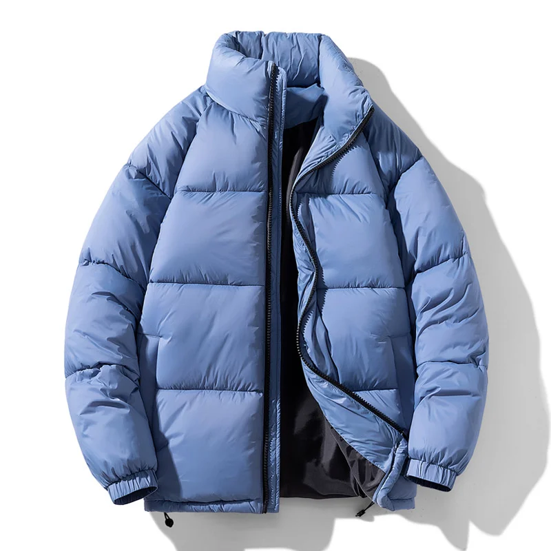2022 Winter New Men Padded Cotton Jacket Coat Plus Size 4XL Outerwear Warm Quilted Parka All-match Loose Basic Puffer Jacket Men