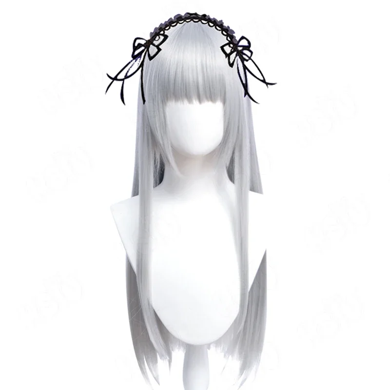 Rozen Maiden suigintou косплей парик Серебряные длинные волосы ртутная лампа Косплей