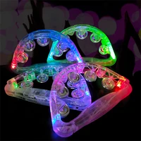 led light up sensory toy flashing hand held tambourine flash rattle ktv party kid game toy musical instrument shaking toys