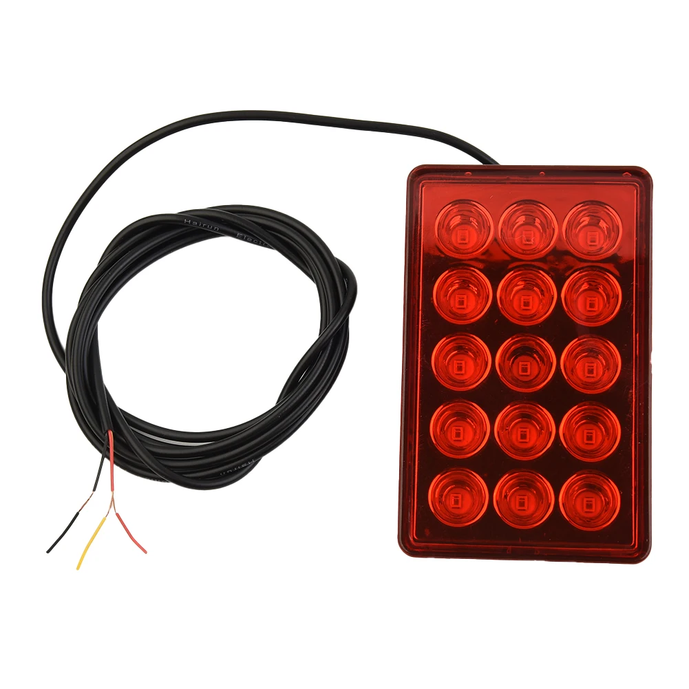 

1pcs F1 Style 15 LED Rear 3rd Third Strobe Flashing Tail Brake Stop Light Universal Fit 12V Cars Pickups Trucks SUV Trailer ATV