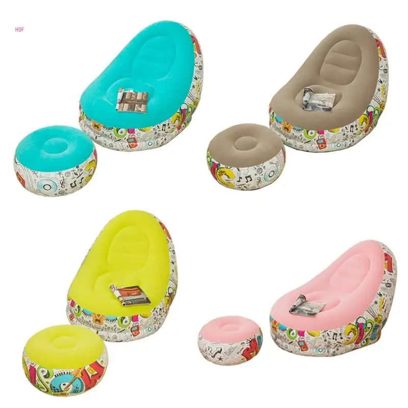 

PVC Portable Lazy Infaltable Air Sofa Bed With Pedals Modern Leisure Inflatable Sofa For Home Outdoor Office