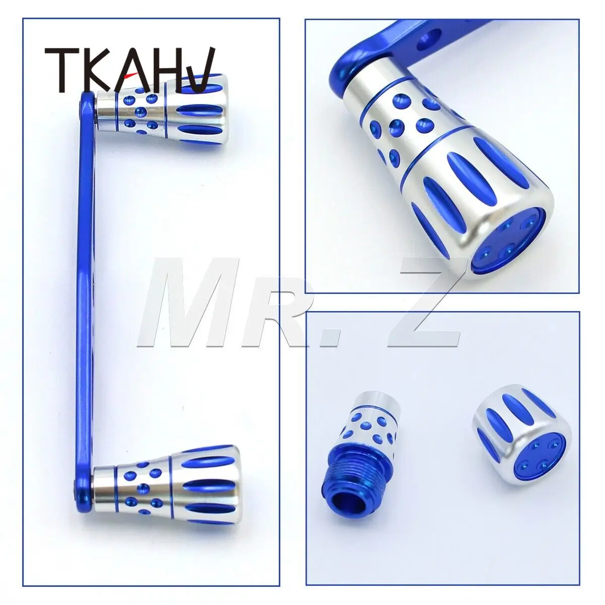 TKAHV 103 мм Power Baitcasting Рыболовная катушка с ручкой для Abu Max Daiwa Shimano Sliver и синие ручки