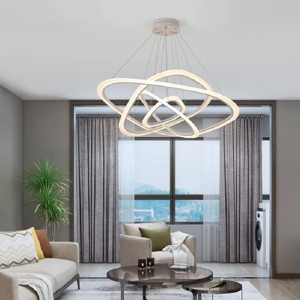 

Светодиодный Современный минималистичный светильник в гостиную, лампа в виде кольца для коридора, спальни, роскошная лестница в скандинавском стиле, освещение для ресторана