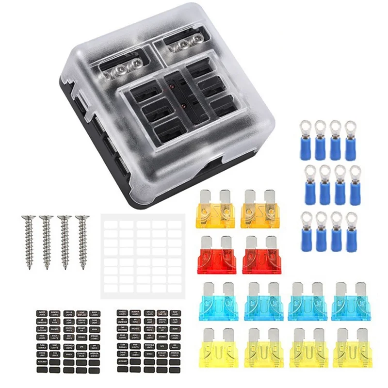 6-контактный водонепроницаемый блок предохранителей со светодиодным