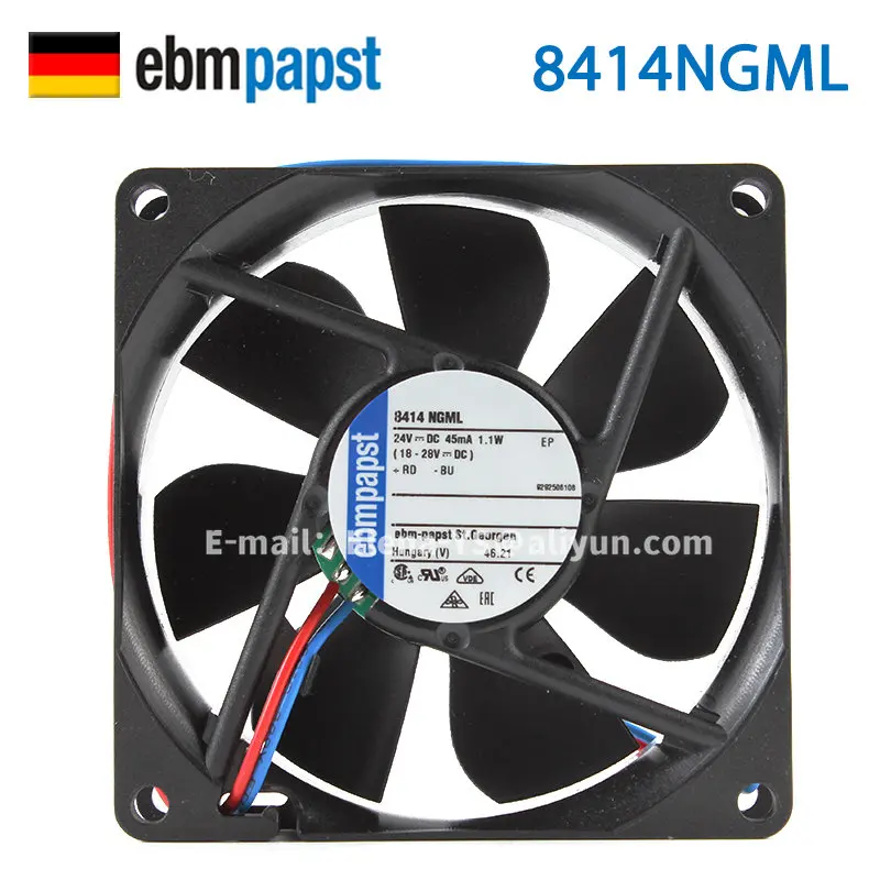 

Original 8414NGML Germany ebmpapst 8025 24V45mA 1.1W silent cooling fan fan