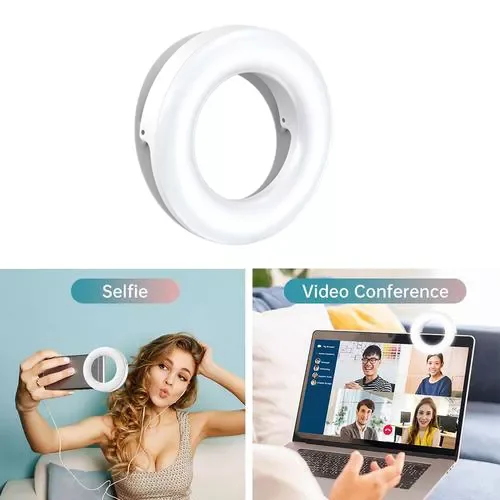 

Перезаряжаемый кольцевой светильник, лампа для селфи с регулируемой яркостью, миниатюрный светодиодный светильник для видеосъемки, лампы ...