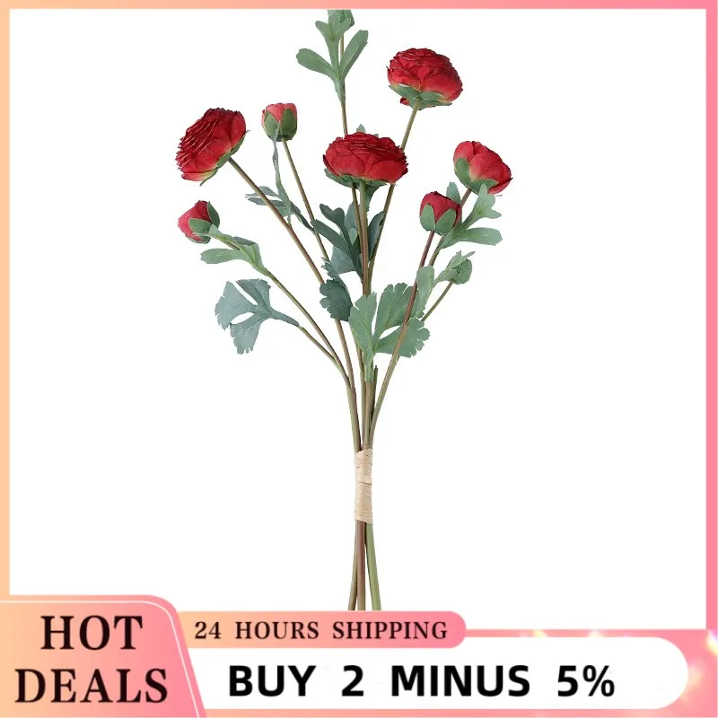 

9 Heads Peony Artificial Flowers Wedding Bride Hand Holding Peony Bouquet Fake Flower Roses Home Decoration Accessories