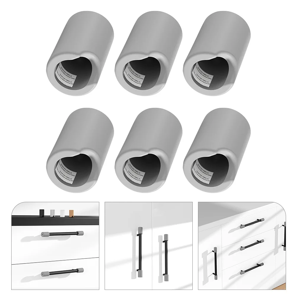 

6 Pcs Silicone Anti-collision Corner Drawer Bumpers Door Pull Guards Protectors Baby Furniture Silica Gel Child Proof