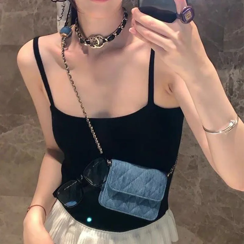

Mini Denim Crossbody Bags for Women Fashion Brands Lingge Shoulder Bag Designer Canvas Handbags and Purses Chains Phone Flap New