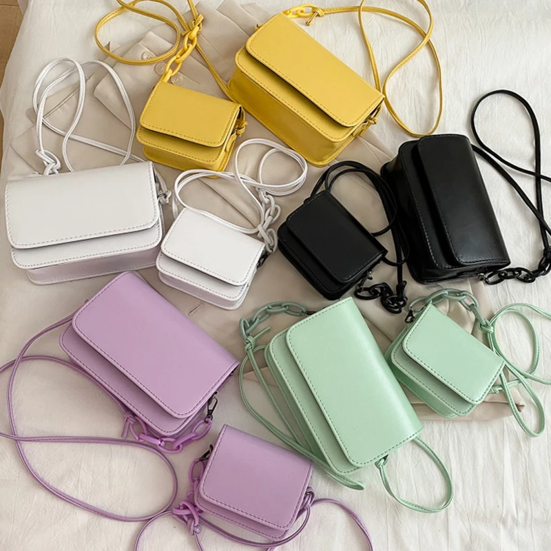 2023 New Fashion Women's Shoulder Bags Cute Chain Flap Bags High Quality New Crossbody Bags Simple PU Leather Handbags bolsa