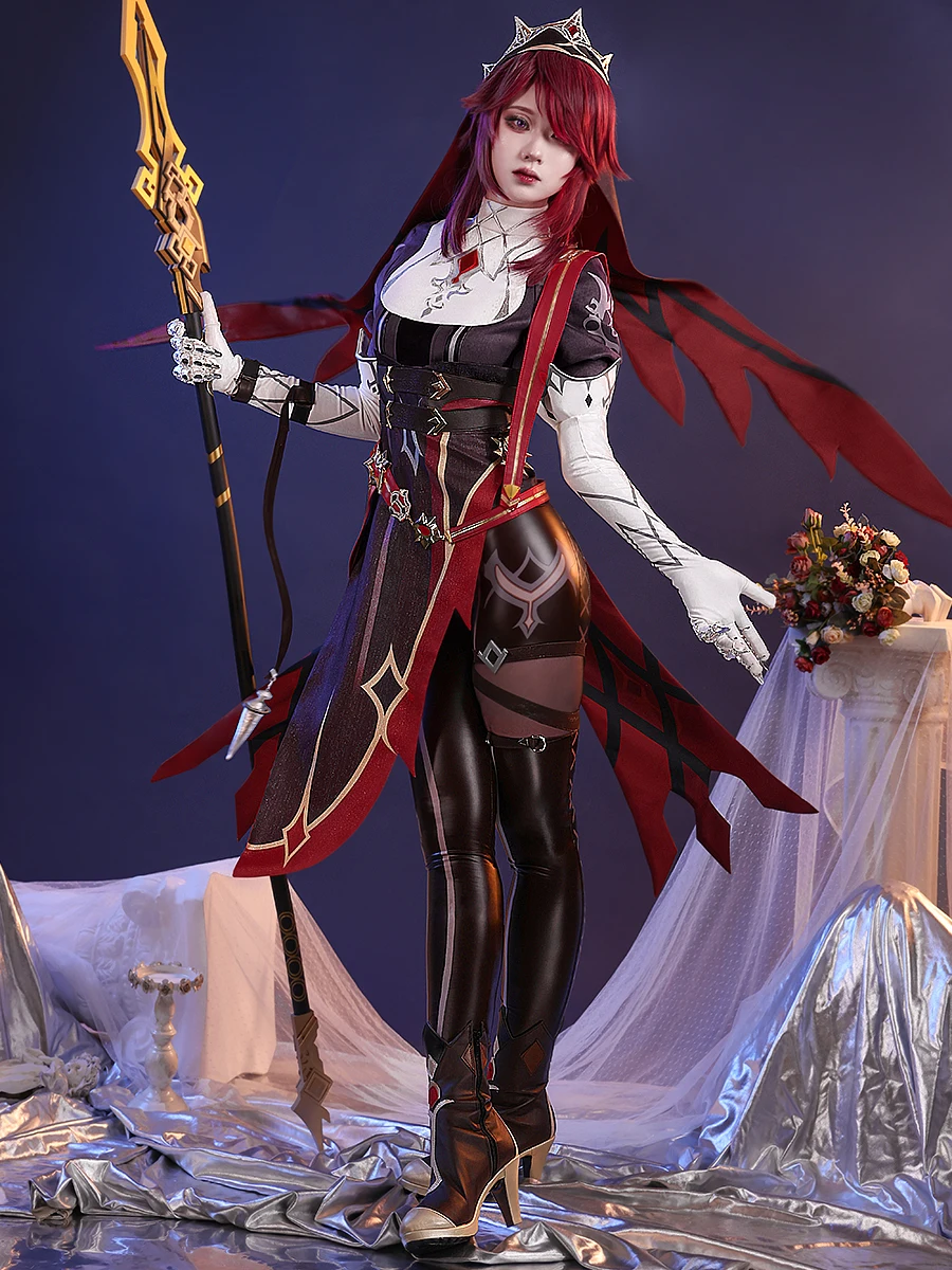 

Горячая Распродажа, костюм для косплея Genshin Impact Rosaria Cheongsam Nunsister, костюм для вечеринки, Хэллоуина, женская одежда