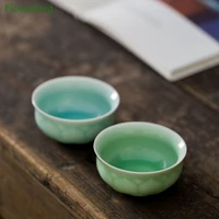 lotus celadon tea cup shadow cyan ceramic single cup teaware personal master cups teacup kung fu tea bowl