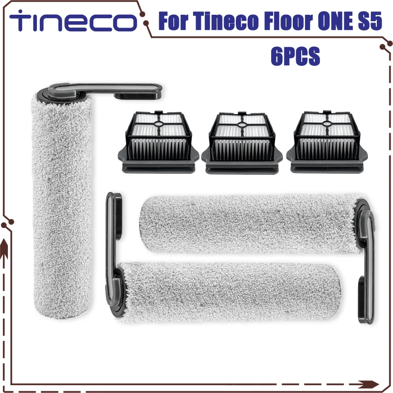 Совместим с Tineco Floor ONE S5 / S5 Pro 2/S5 Pro/S5 Синяя роликовая щетка для пылесоса и фильтр Детали для влажной и сухой стирки