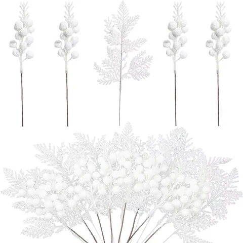 Рождественские украшения блестящие ягоды