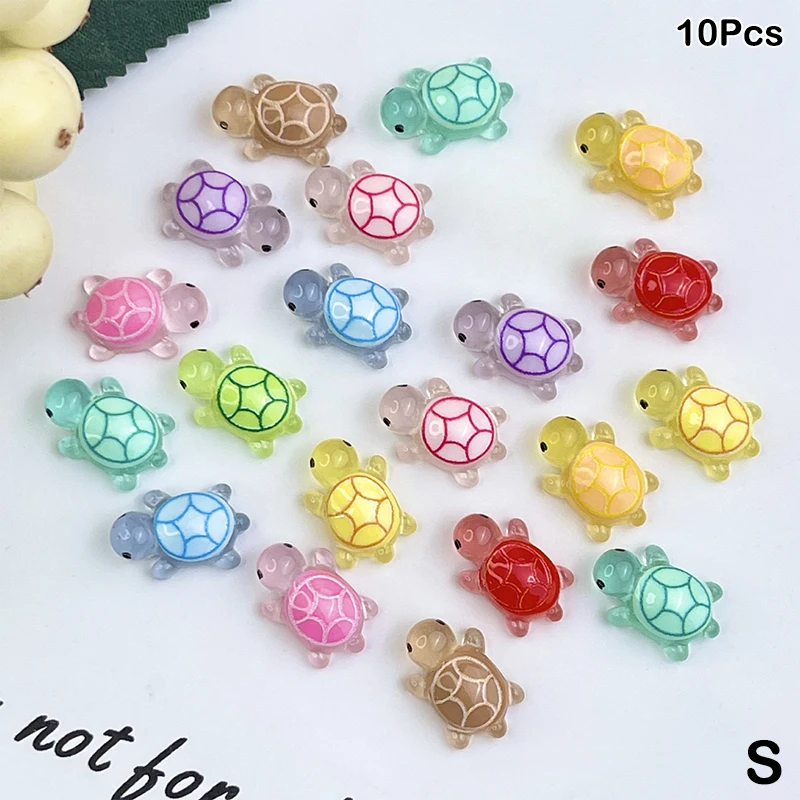 Светящиеся черепашки из резины, набор из 10 штук