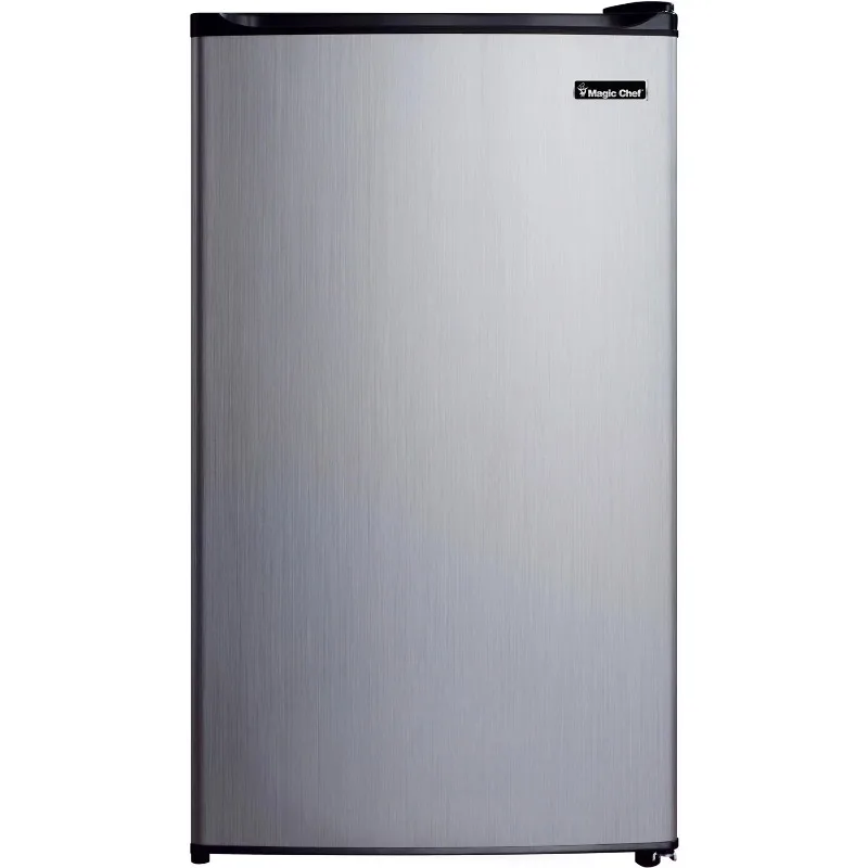 

Magic Chef 3.5 Cu. Ft. Refrigerator with Full-Width Freezer Compartment with Stainless Door