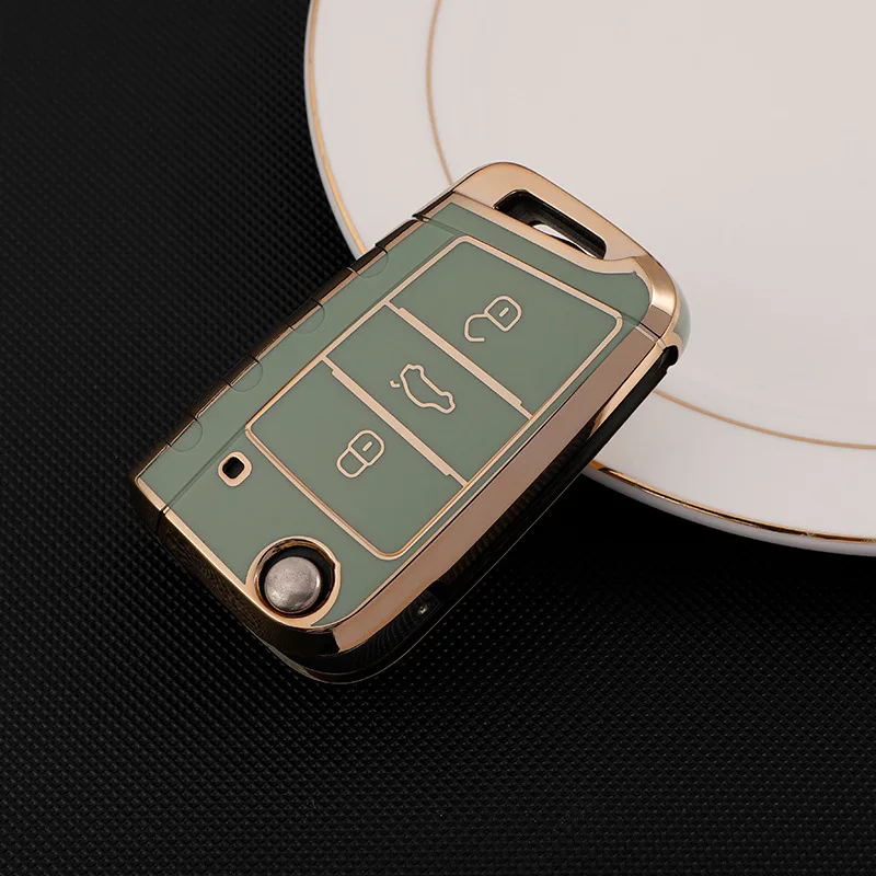 

Для Volkswagen MK7 GTI7 Golf7 GolfR Skoda Octavia A7 SEAT модный складной пульт дистанционного управления чехол из ТПУ для автомобильного ключа