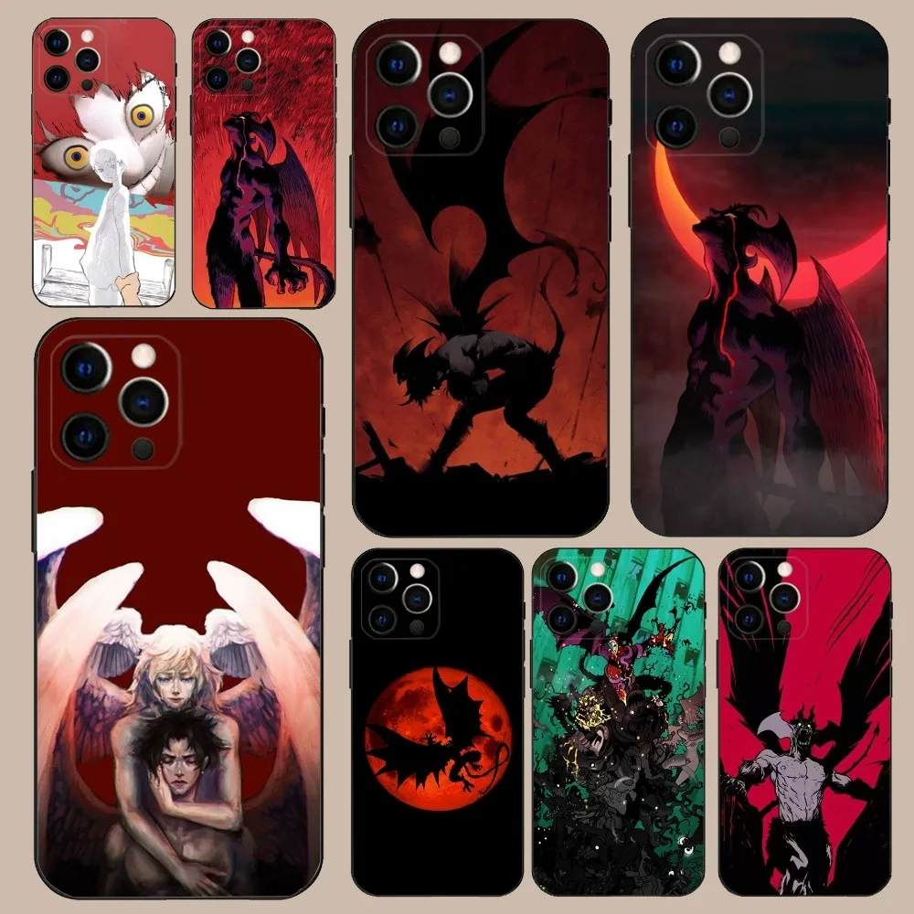 D-Devilman C-Crybaby Phone Case For iPhone 16 15 14 13 12 11 Pro X XS Max XR Plus Mini Soft Black Cover