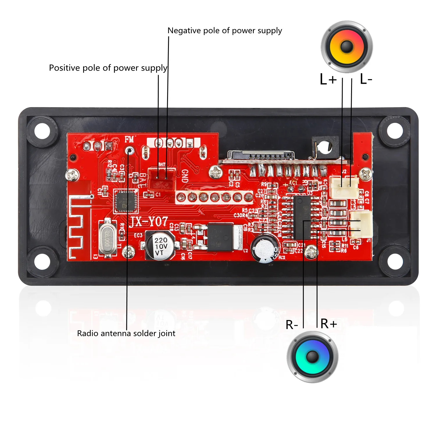 60 Вт усилитель 12 в 22 MP3 декодер плата Bluetooth 5 0 2*30 плеер USB записывающий модуль FM AUX
