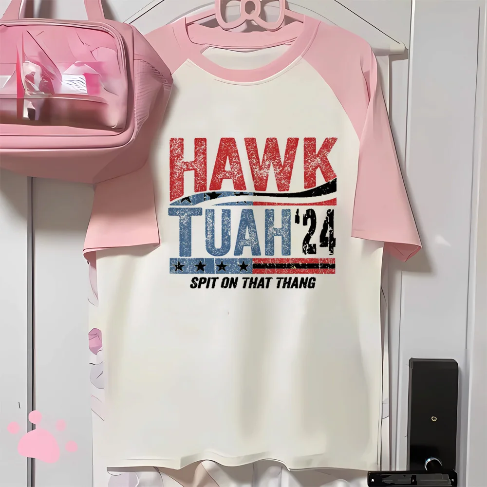 Футболка Hawk Tuah женская удобная быстросохнущая в стиле Харадзюку забавная