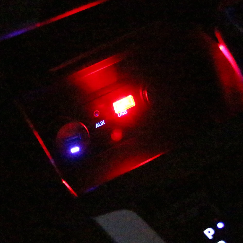 Мини-светодиодный автомобильный светильник для интерьера USB атмосферный