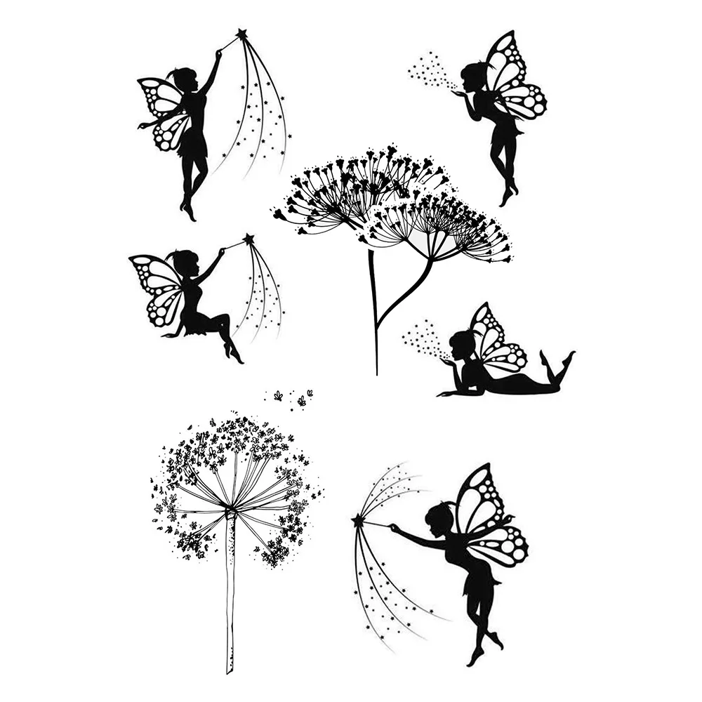 

Butterfly Fairy Clear Stamps Seal for DIY Scrapbooking Card Rubber Stamps Making Album Sheets Crafts Decorative New Stamps