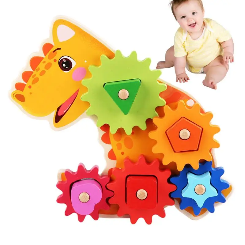 

Wooden Gear Puzzle Toy Funny Gear Jigsaw Toy Animal Gear Toy Montessori Toys Wooden Toys Children's Puzzle Models Building Kits