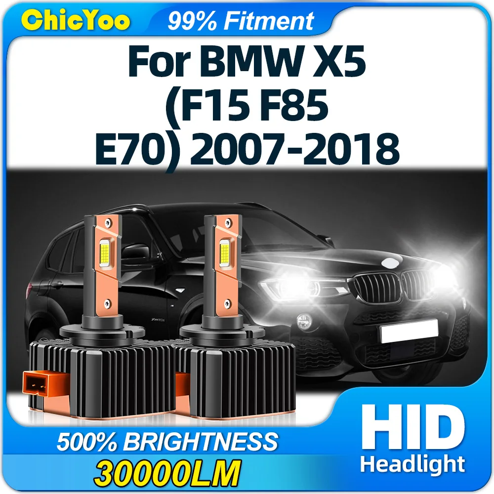 Фото D1S Canbus светодиодные фары 30000LM HID ксеноновые автомобильные фары 12 В Plug&Play для BMW X5 (F15 F85 E70) 2007-2014 2015 2016 2017 2018 №1