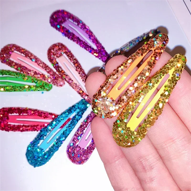 

10 PCS Solid Color Snap Hair Clips 2Inch Hair Clips No Slip Metal Hair Barrettes for Girls Women Kids Children Babies (20 Colors