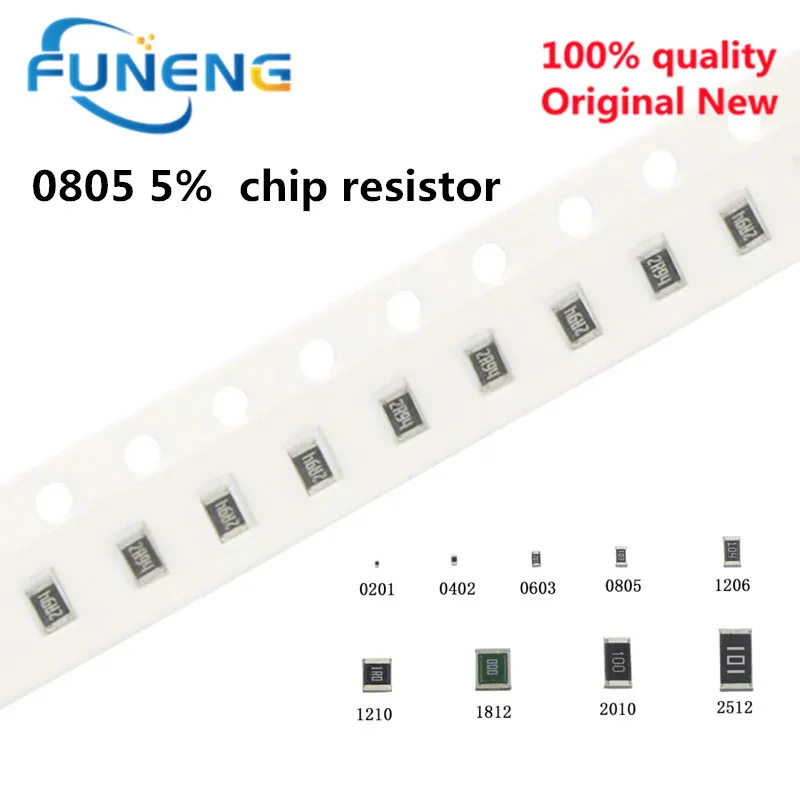 

100 шт. 0805 5% SMD 1/8 Вт 0R ~ 10 м чип-резистор 0 10R 100R 220R 330R 470R 1K 4,7 K 10K 47K 100K 0 10 100 330 470 Ом