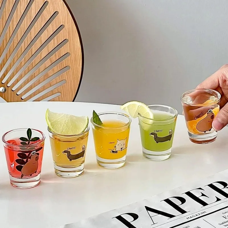 Симпатичные стеклянные чашки для собак оригинальные маленькие бокалы вина