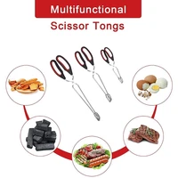reusable multifunctional bbq clip barbecue scissor tongs tools long handle clamp bread folder baking accessories kitchen gadgets